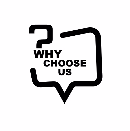 why choose us sign on white background vector 51497205